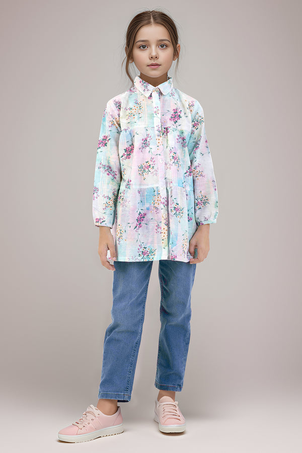 Stitched Khaddar Shirt For Kids