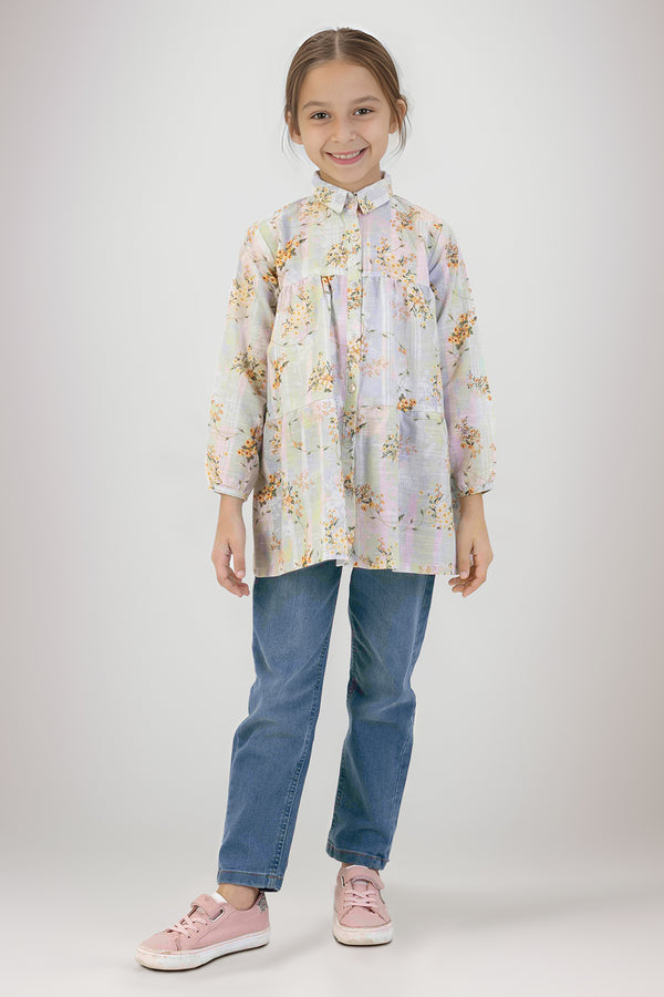 Stitched Khaddar Shirt For Kids