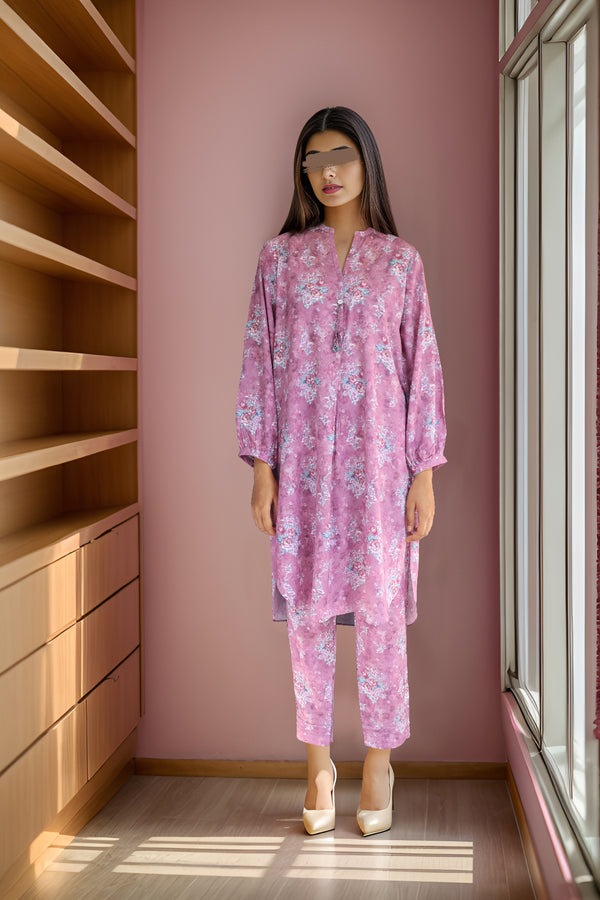Printed Linen Stitched 2 Piece (Shirt/Trouser)