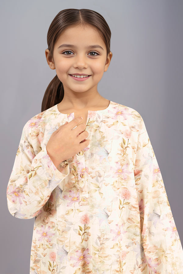 Printed Khaddar Stitched Shirt/trouser For Kids