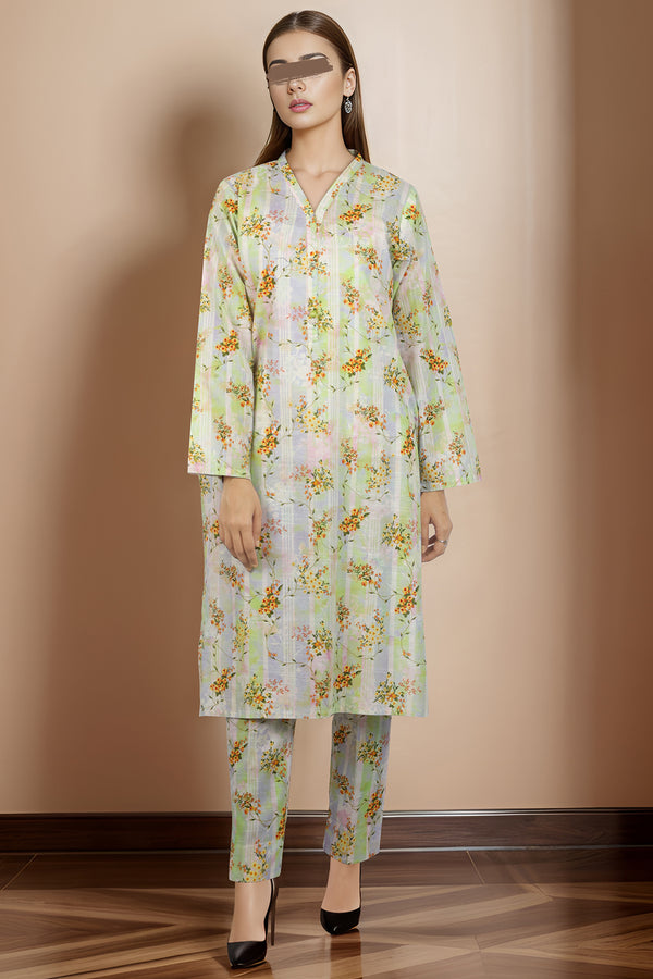 Printed Khaddar Stitched 2 Piece (Shirt/Trouser)