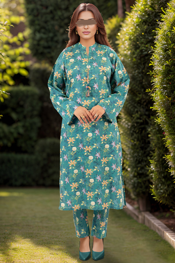 Printed Khaddar Stitched 2 Piece (Shirt/Trouser)