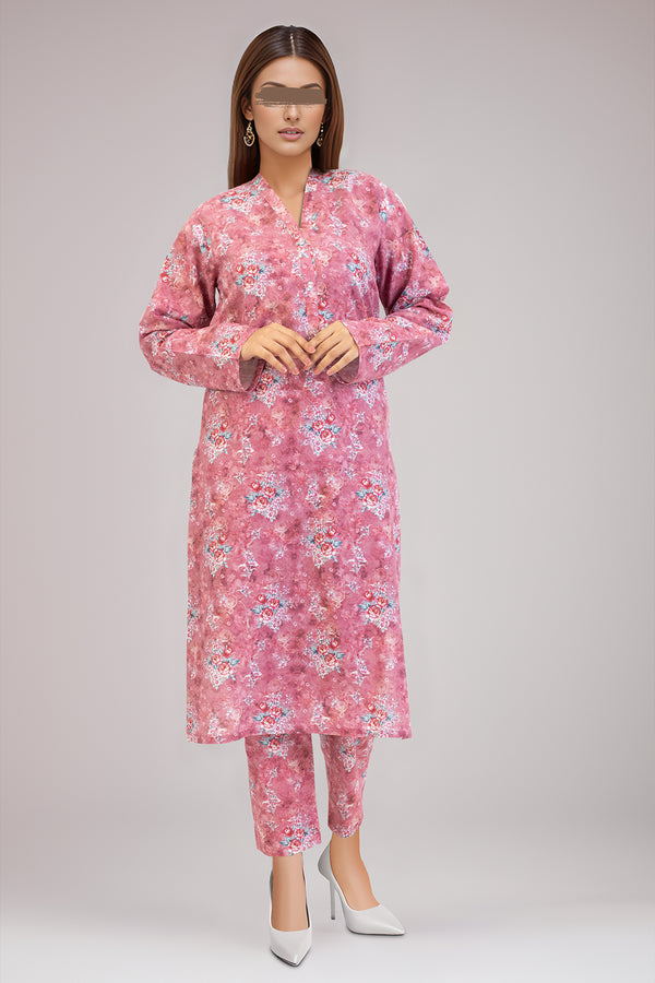 Printed Khaddar Stitched 2 Piece (Shirt/Trouser)