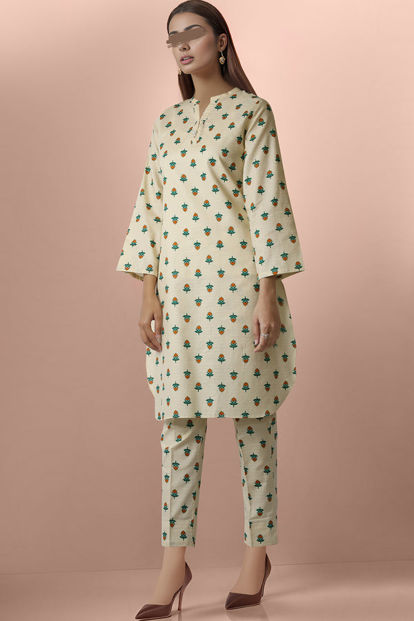 Printed Cotton Dobby Stitched 2 Piece (Shirt/Trouser)