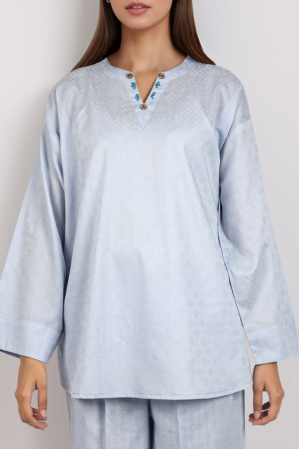 Cotton Jacquard Stitched 2 Piece (Shirt/Trouser)