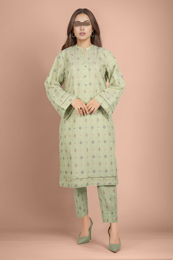 Cotton Jacquard Stitched 2 Piece (Shirt/Trouser)