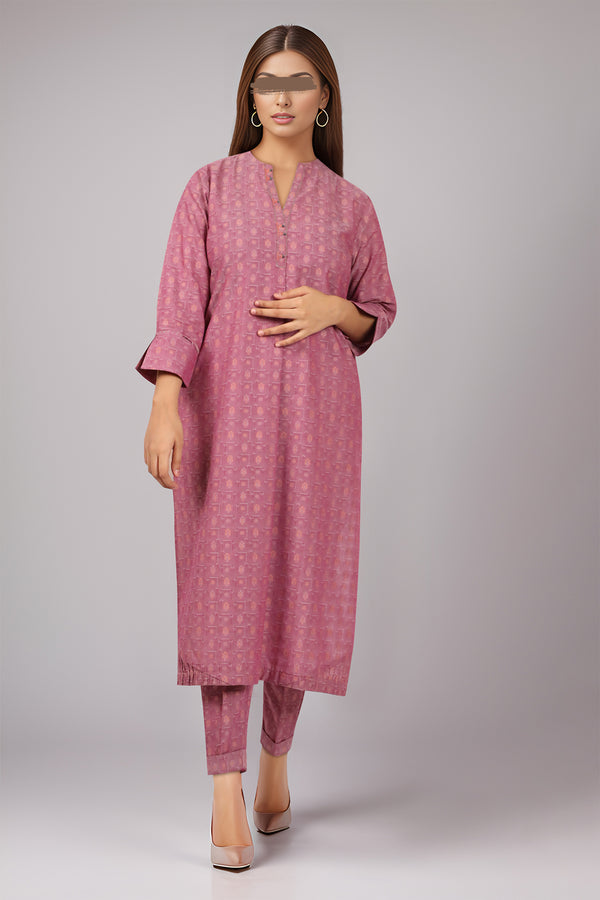 Cotton Jacquard Stitched 2 Piece (Shirt/Trouser)