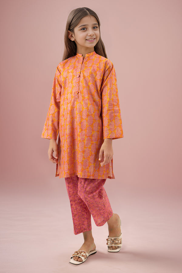 Printed Cambric Stitched Shirt/trouser For Kids