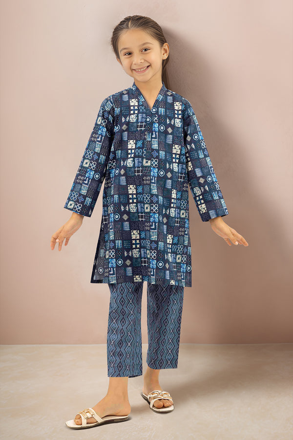 Printed Cambric Stitched Shirt/trouser For Kids