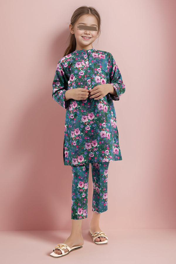 Printed Cambric Stitched Shirt/trouser For Kids