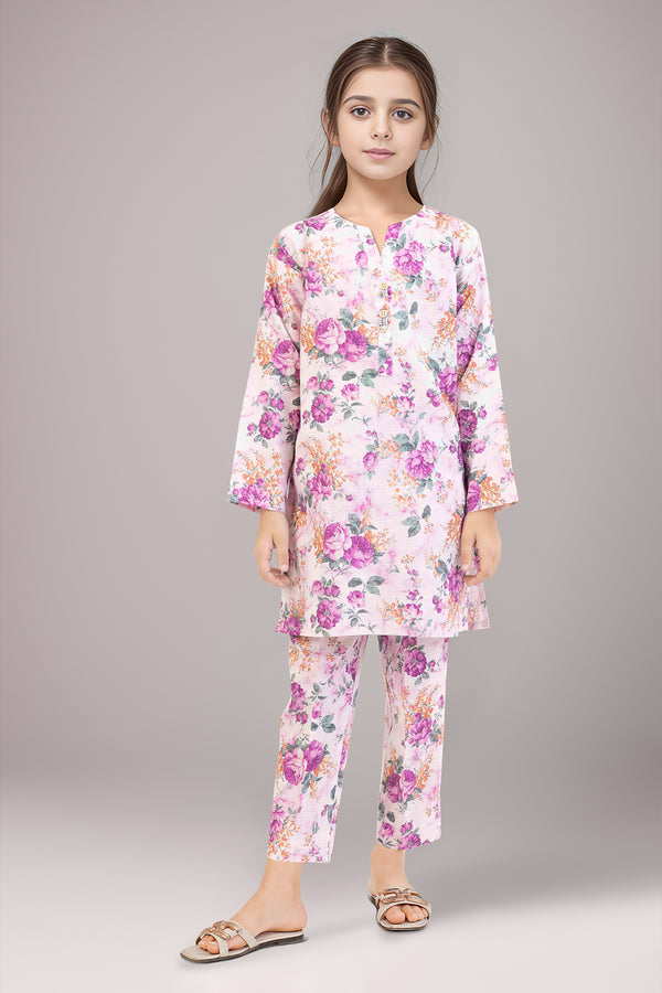 Printed Cambric Stitched Shirt/trouser For Kids