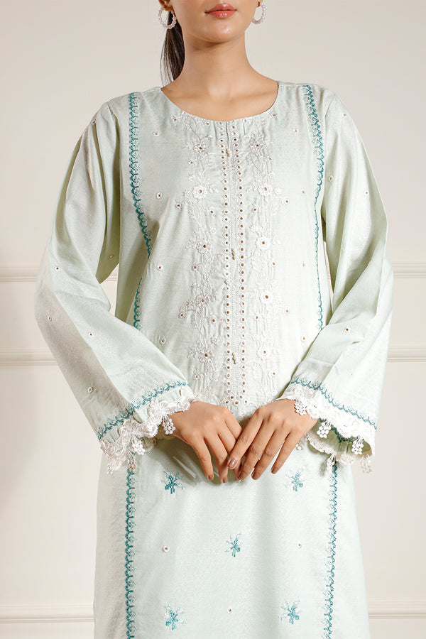 Luxury Pret  Cotton Jacquard Stitched 2 Piece (Shirt/Trouser)