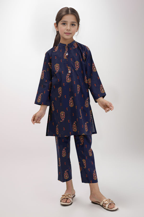 Printed Cambric Stitched Shirt/trouser For Kids