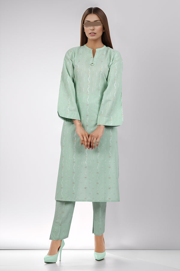 Cotton Jacquard Stitched 2 Piece (Shirt/Trouser)