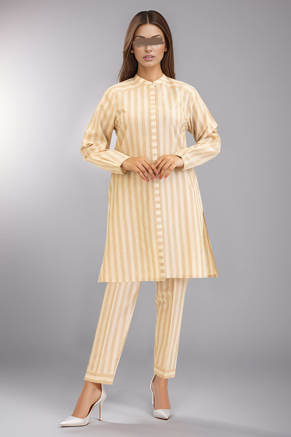 Solid Slub Viscose Stitched 2 Piece (Shirt/Trouser)