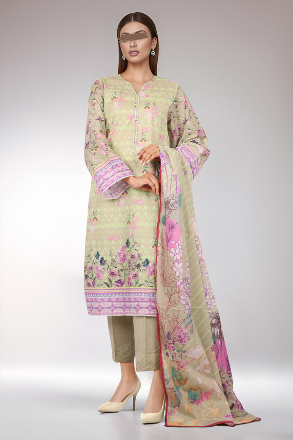 Printed Lawn Stitched 3 Piece