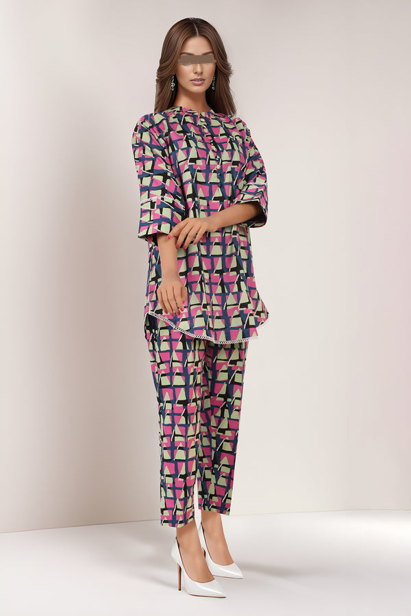 Printed Cambric Stitched 2 Piece (Shirt/Trouser)