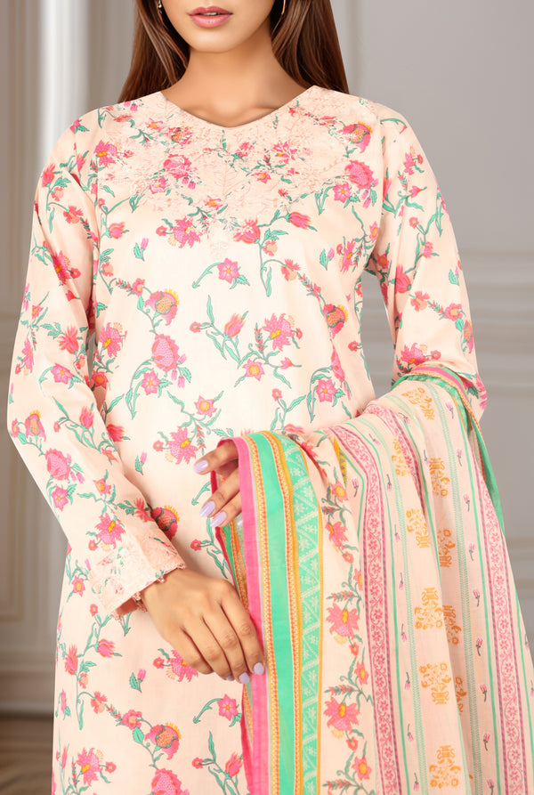 Printed Embroidered Lawn Stitched 2 Piece (Shirt/Trouser)