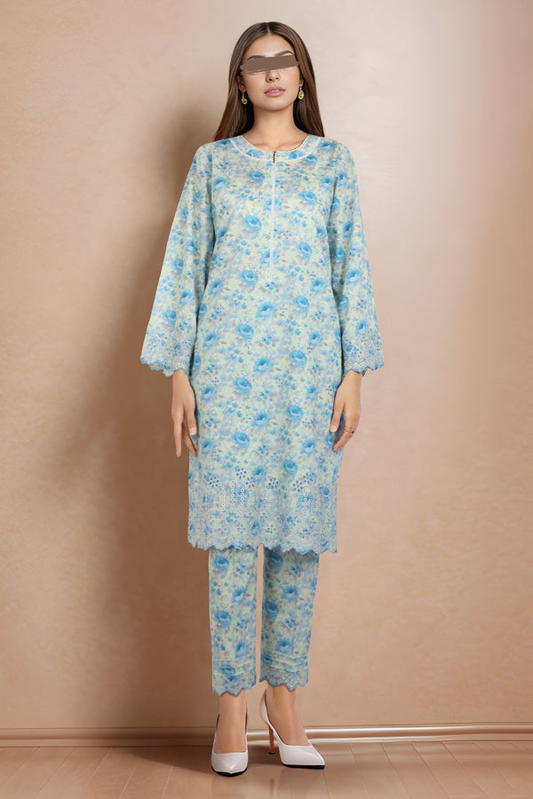 Printed Embroidered Lawn Stitched 2 Piece (Shirt/Trouser)