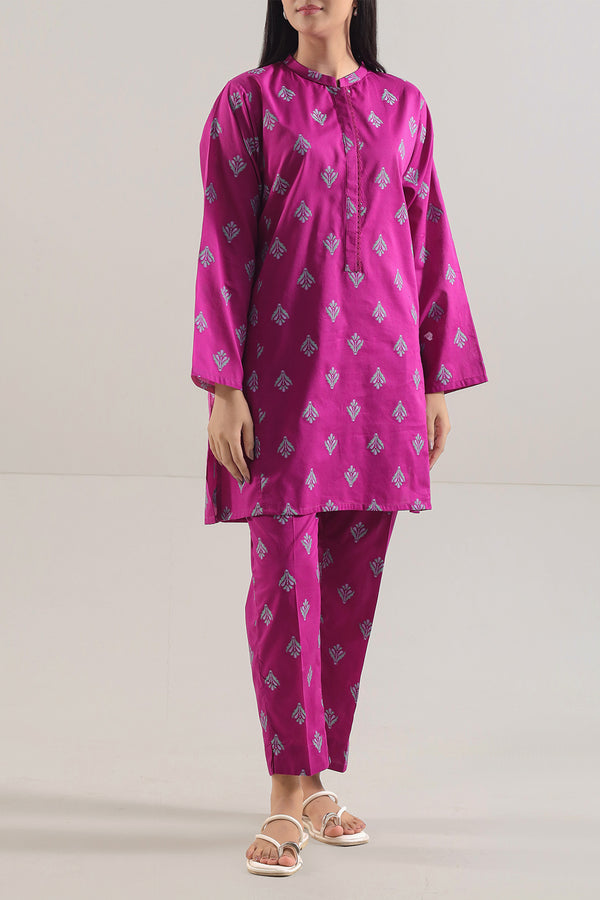 Cotton Jacquard Stitched 2 Piece (Shirt/Trouser)