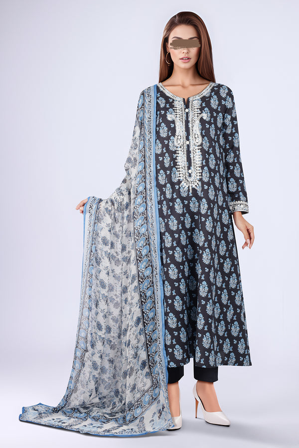 Printed Embroidered Lawn Stitched 3 Piece