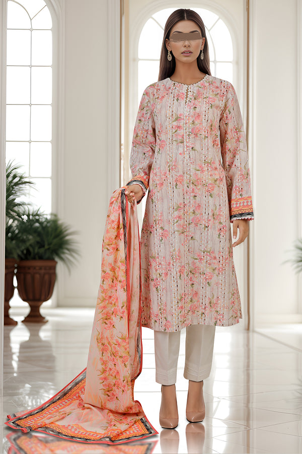 Printed Lawn Stitched 2 Piece (Shirt/Dupatta)