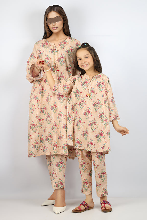 SAYA's Printed Lawn Stitched For Mom And Daughter