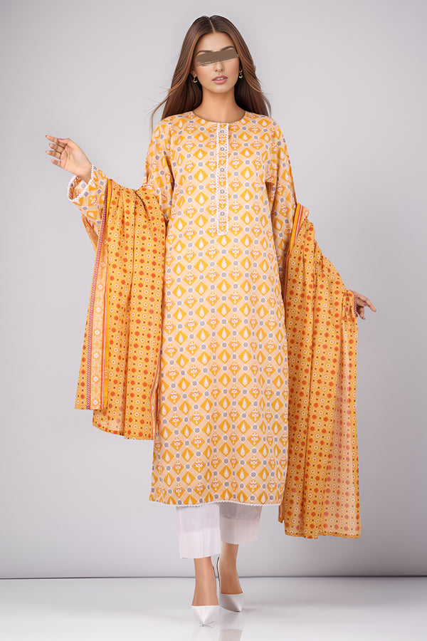 Printed Lawn Stitched 2 Piece (Shirt/Dupatta)