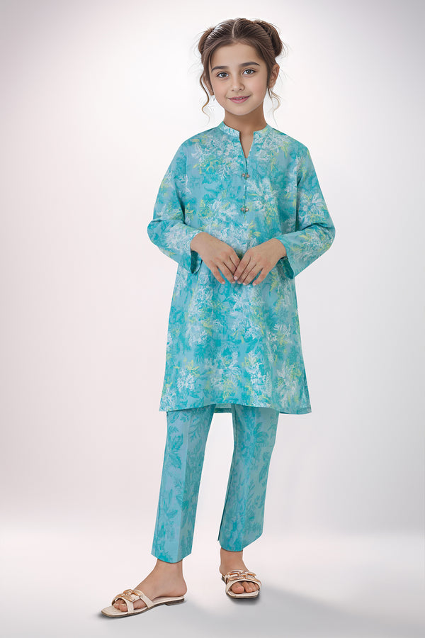 Printed Lawn Stitched 2 Piece (Shirt/Trouser)  For Kids