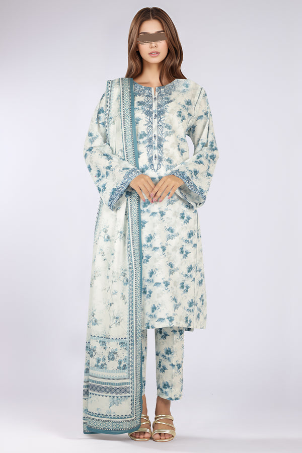 Printed Embroidered Lawn Stitched 3 Piece