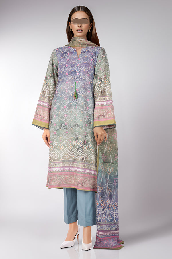 Printed Lawn Stitched 3 Piece