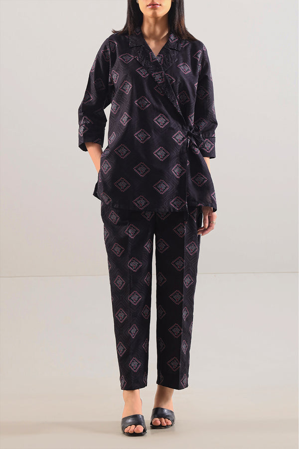 Cotton Jacquard Stitched 2 Piece (Shirt/Trouser)