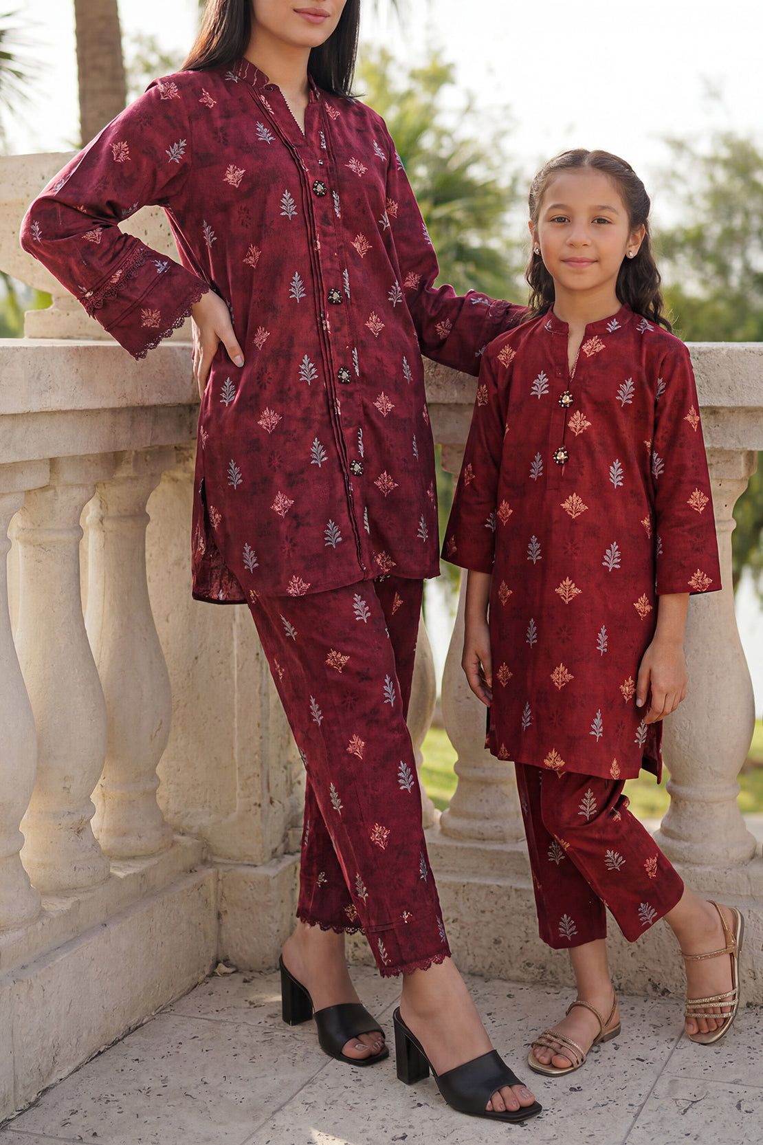 CALEE セットアップ Stitched jacquard SAYA Jacquard Collection | Printed & Embroidered | Stitched Ready to W