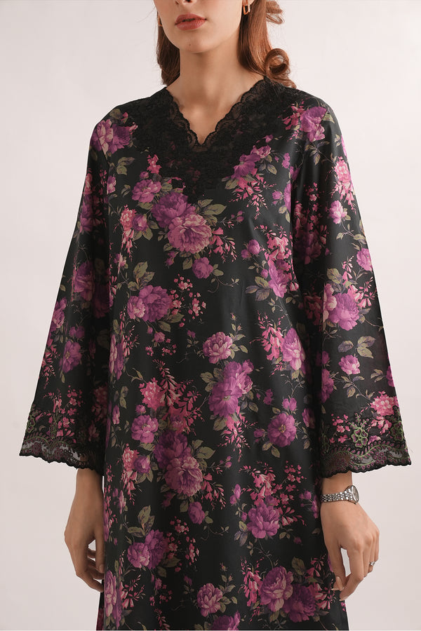 Printed Embroidered Cambric Stitched Shirt