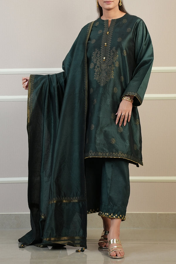 Luxury Pret  Cotton Jacquard Stitched 2 Piece (Shirt/Trouser)