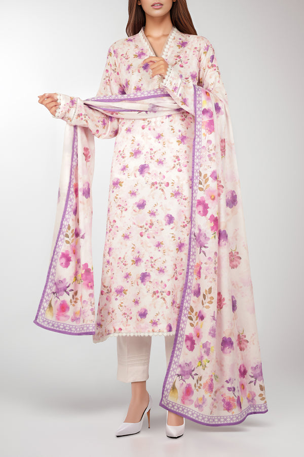 Cotton Jacquard Stitched 3 Piece