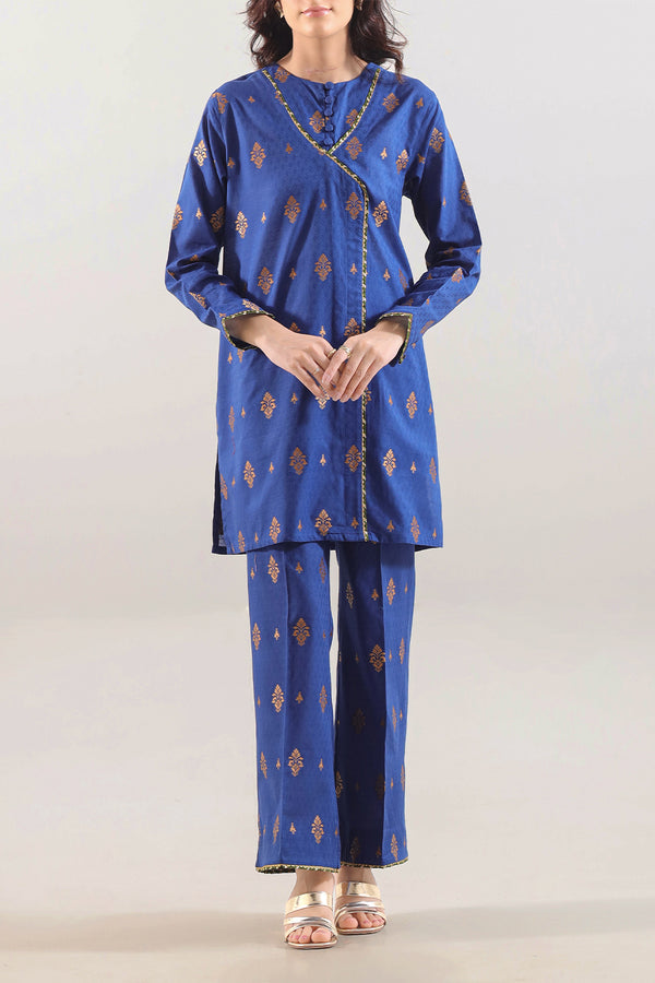 Cotton Jacquard Stitched 2 Piece (Shirt/Trouser)