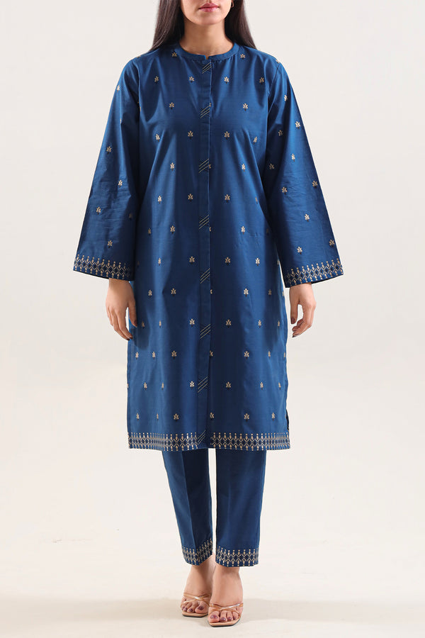 Cotton Jacquard Stitched 2 Piece (Shirt/Trouser)