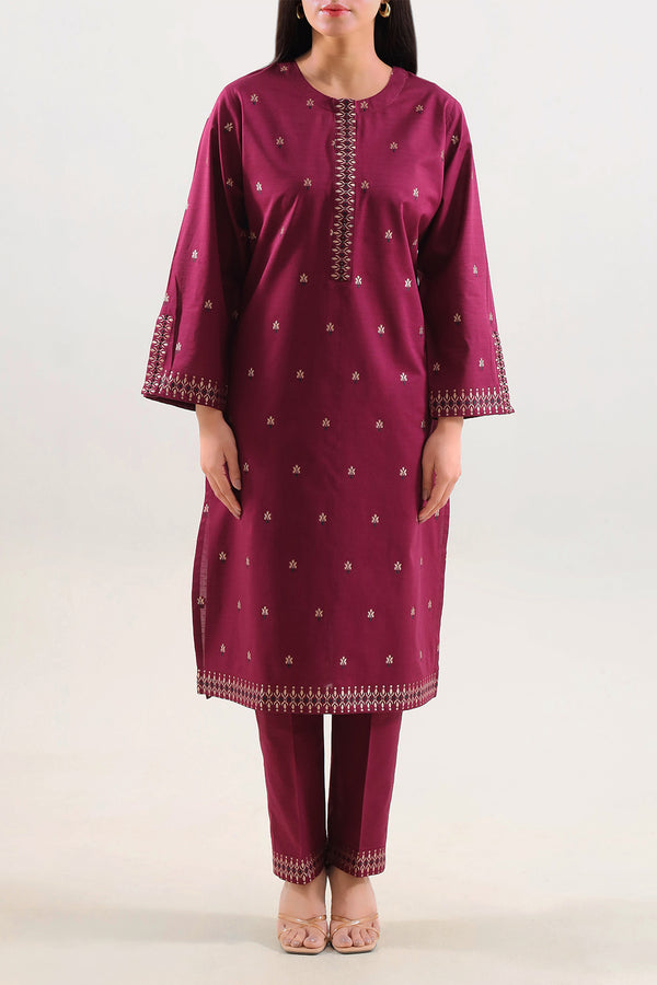 Cotton Jacquard Stitched 2 Piece (Shirt/Trouser)