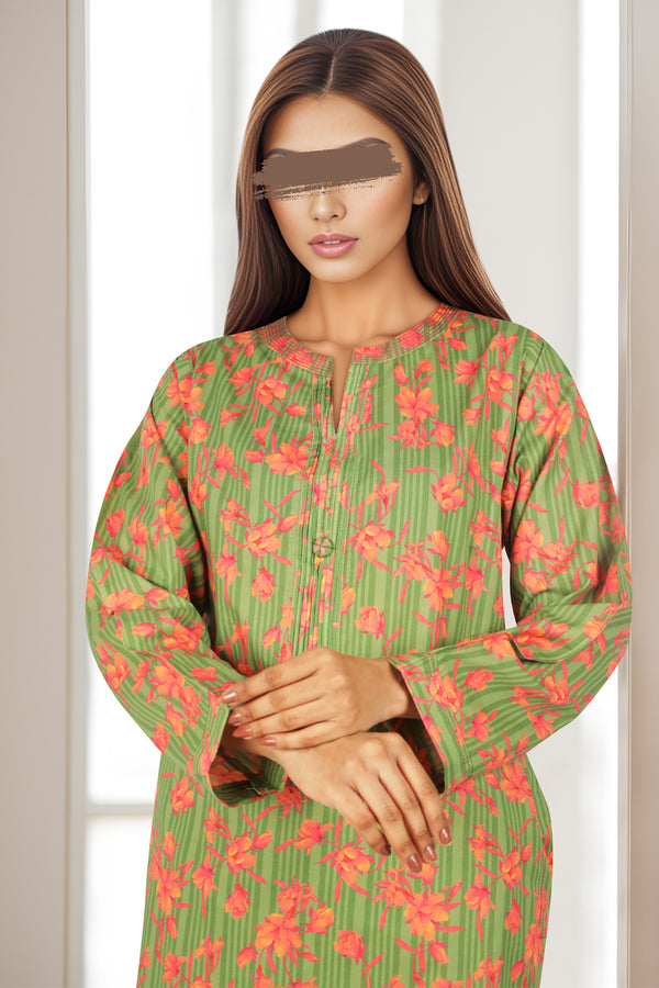 Printed Cambric Stitched Shirt