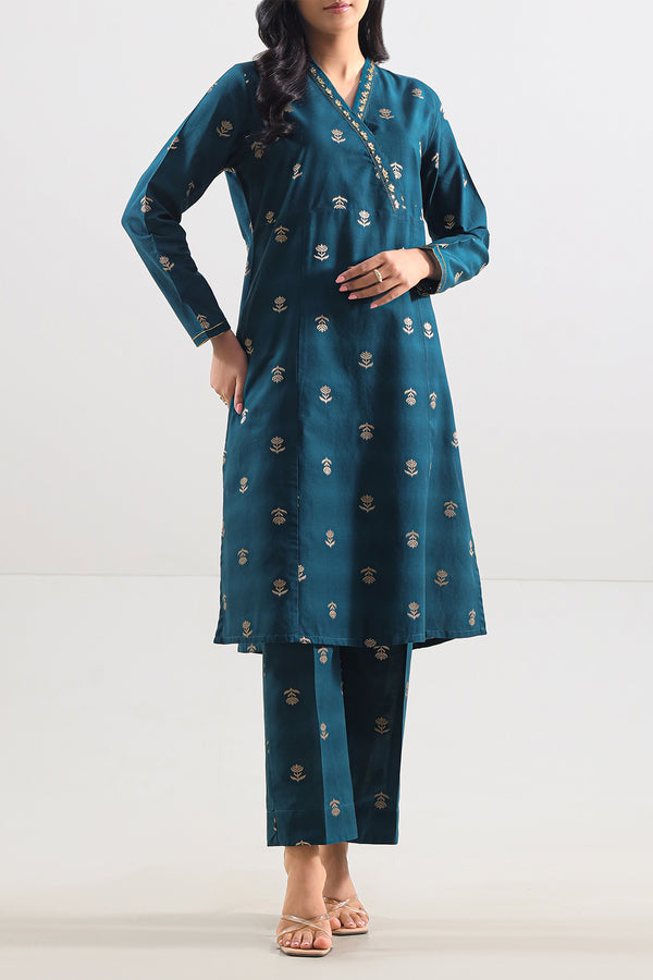 Cotton Jacquard Stitched 2 Piece (Shirt/Trouser)