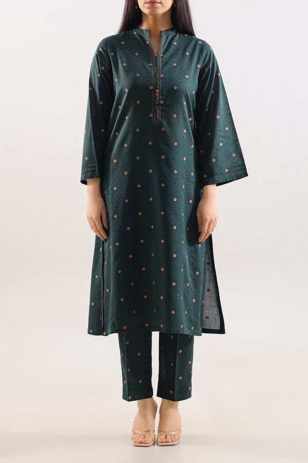 Cotton Jacquard Stitched 2 Piece (Shirt/Trouser)