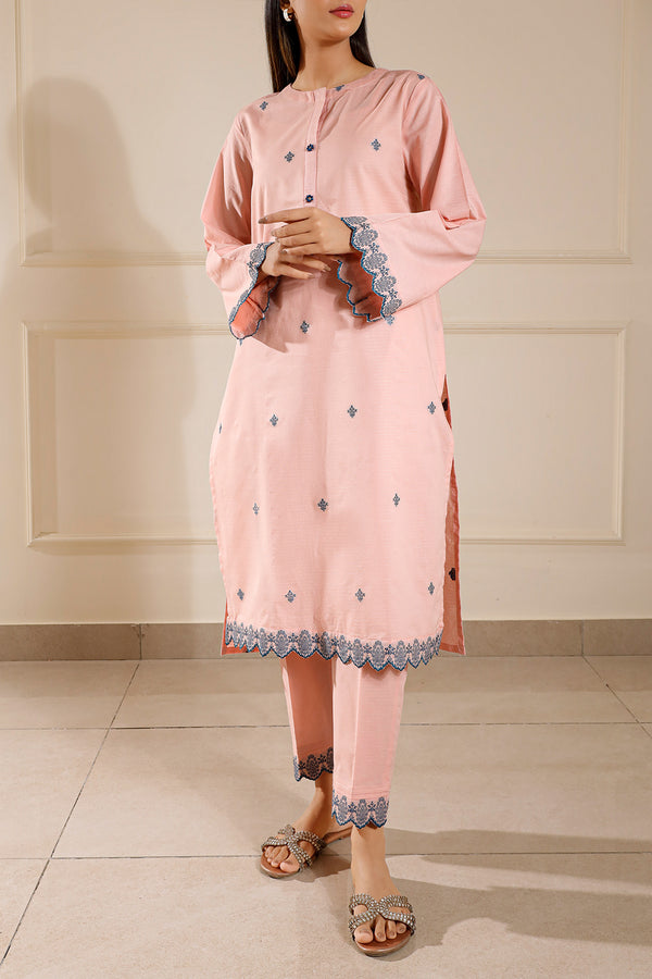 Cotton Jacquard Stitched 2 Piece (Shirt/Trouser)