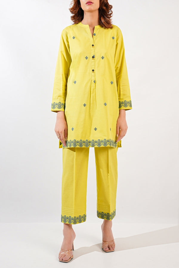 Cotton Jacquard Stitched 2 Piece (Shirt/Trouser)