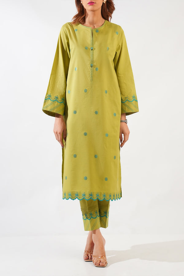 Cotton Jacquard Stitched 2 Piece (Shirt/Trouser)