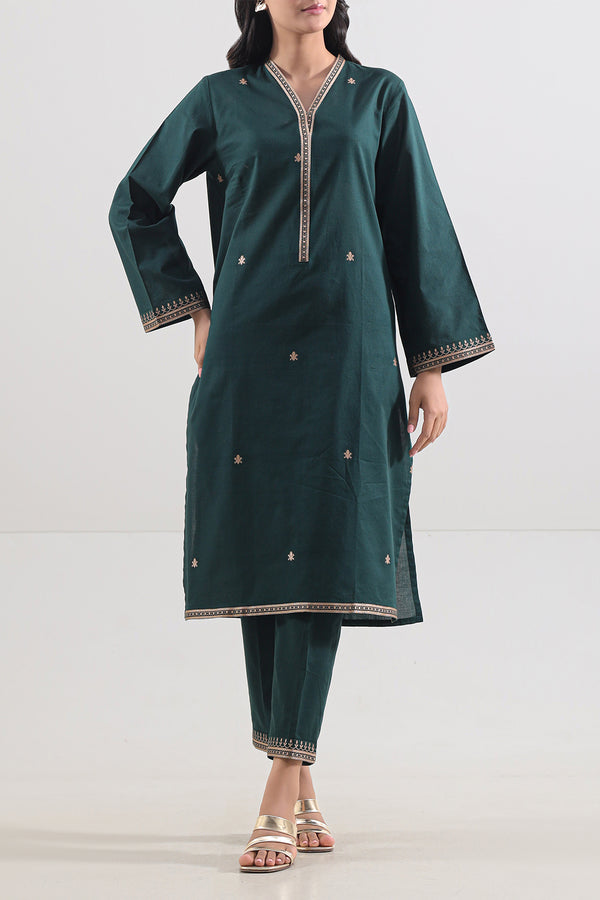 Cotton Jacquard Stitched 2 Piece (Shirt/Trouser)