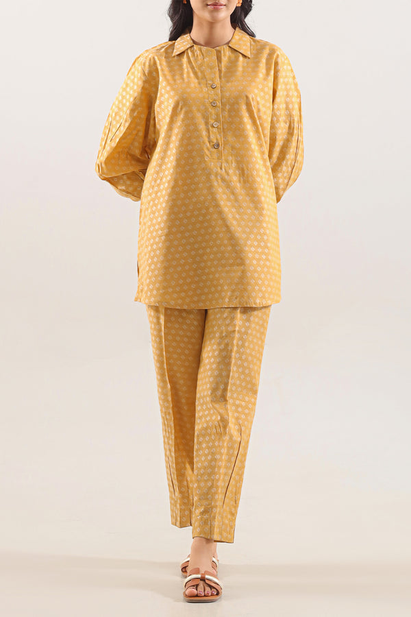 Cotton Jacquard Stitched 2 Piece (Shirt/Trouser)