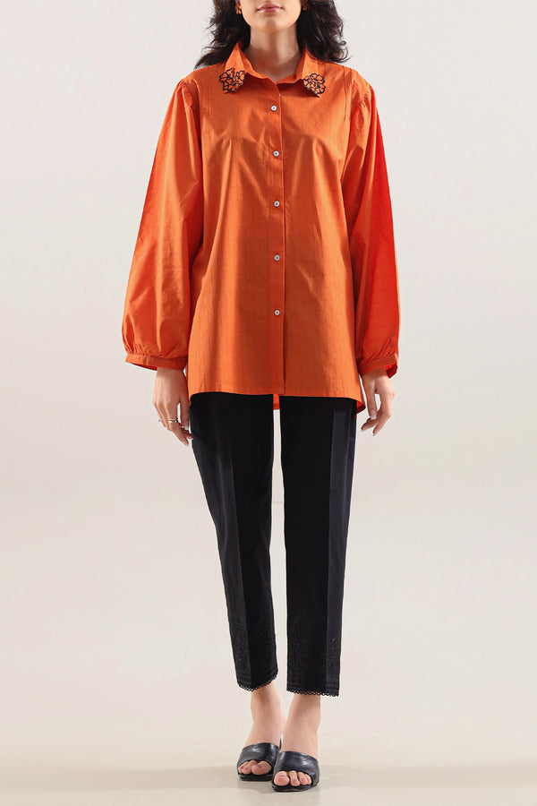 Embroidered Cotton Jacquard Stitched Fusion Tops