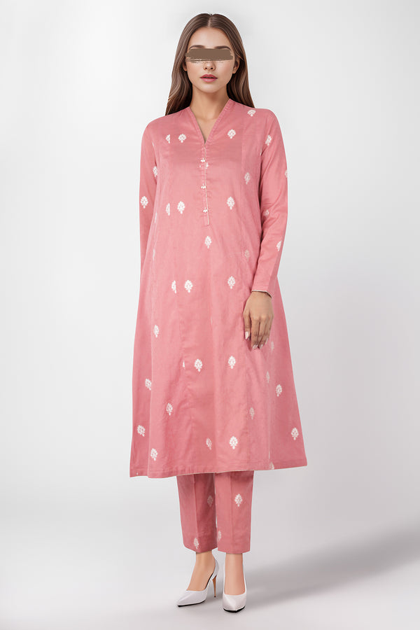 Cotton Jacquard Stitched 2 Piece (Shirt/Trouser)