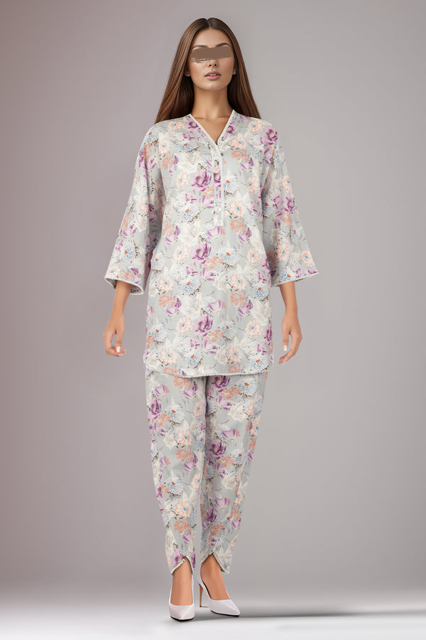 Printed Cambric Stitched Shirt